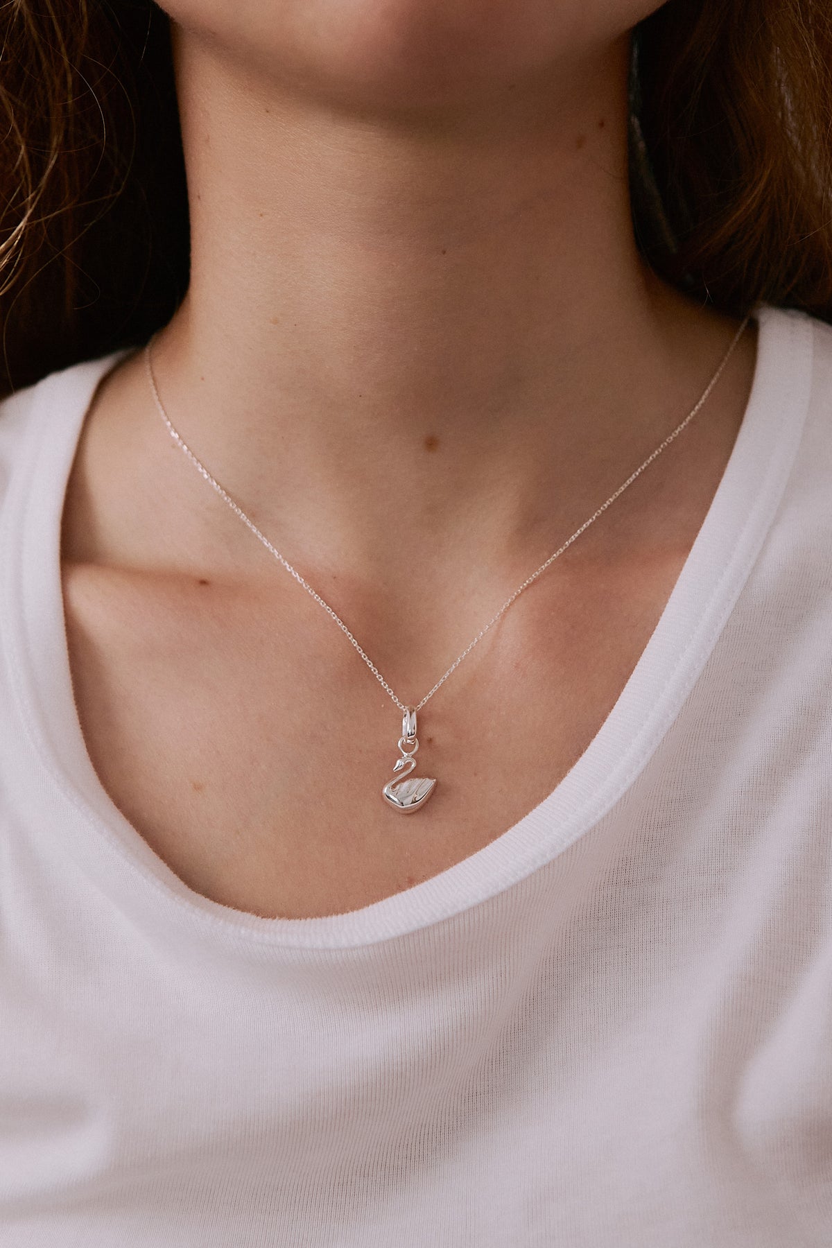 Naszyjnik Swan Medium Silver