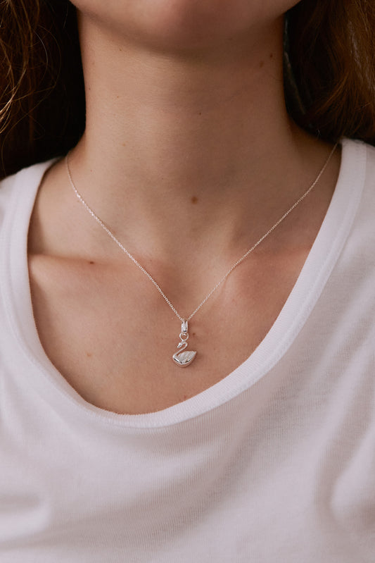 Naszyjnik Swan Medium Silver