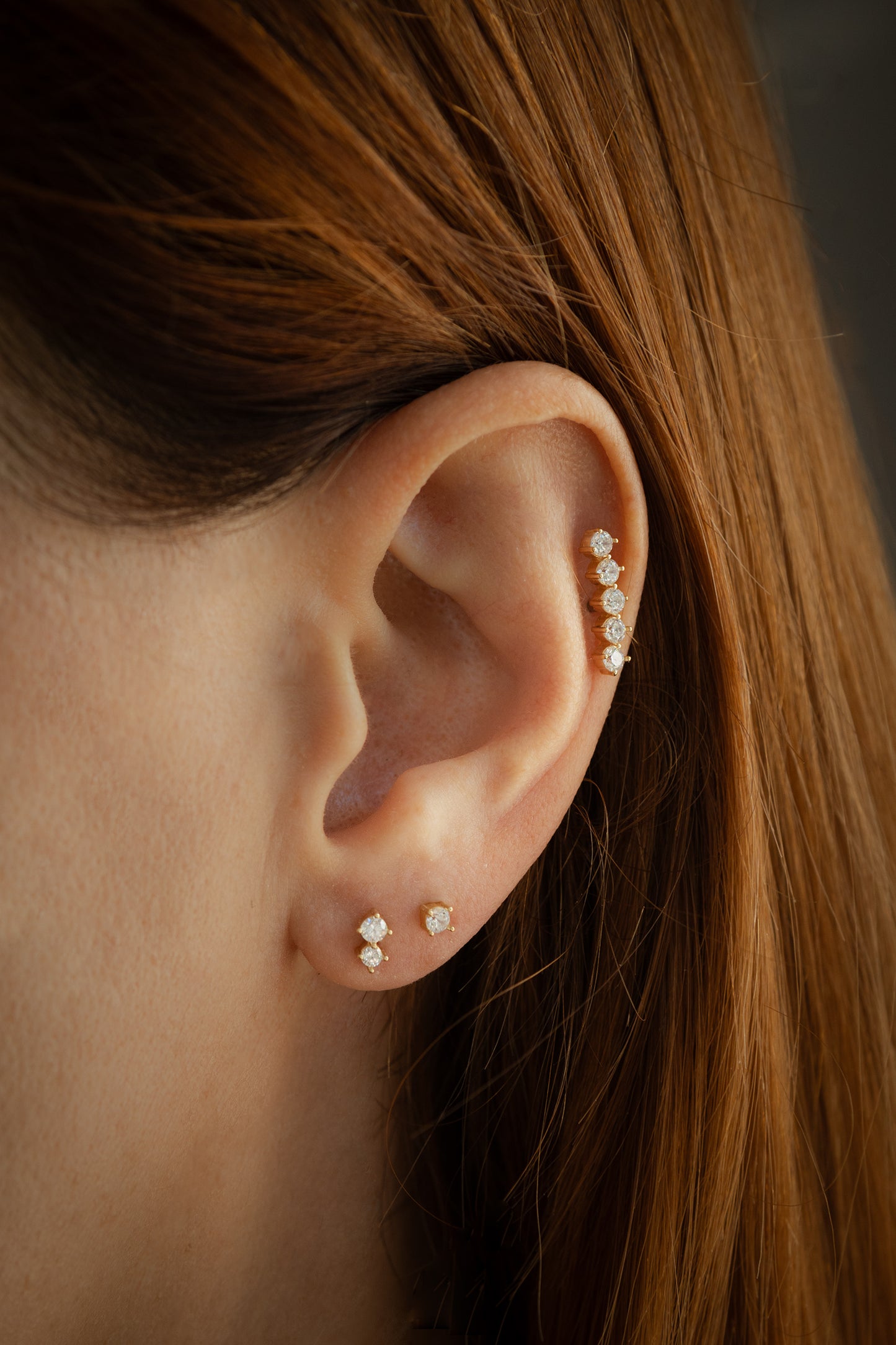 Kolczyk do piercingu Zirconia 5 Gold 585