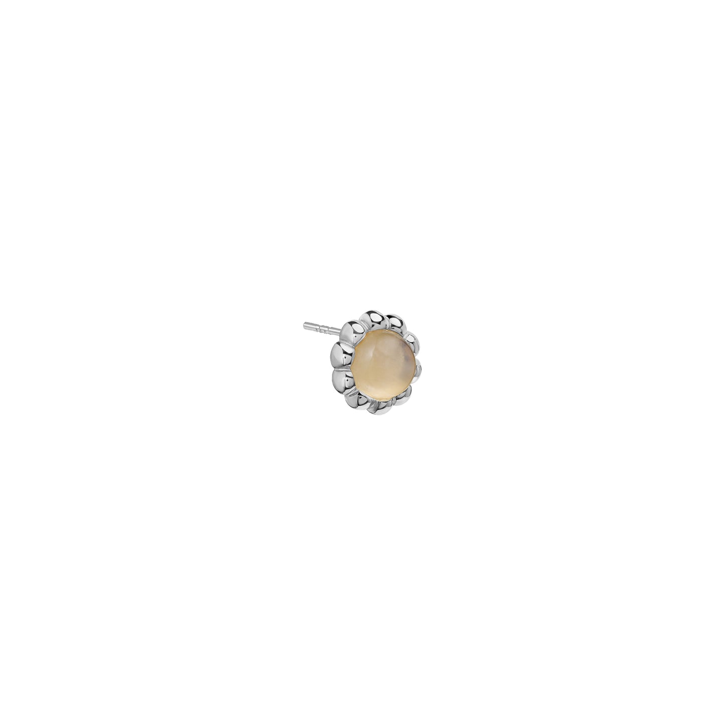 Kolczyki Flora Medium Silver z Kamieniem Moon