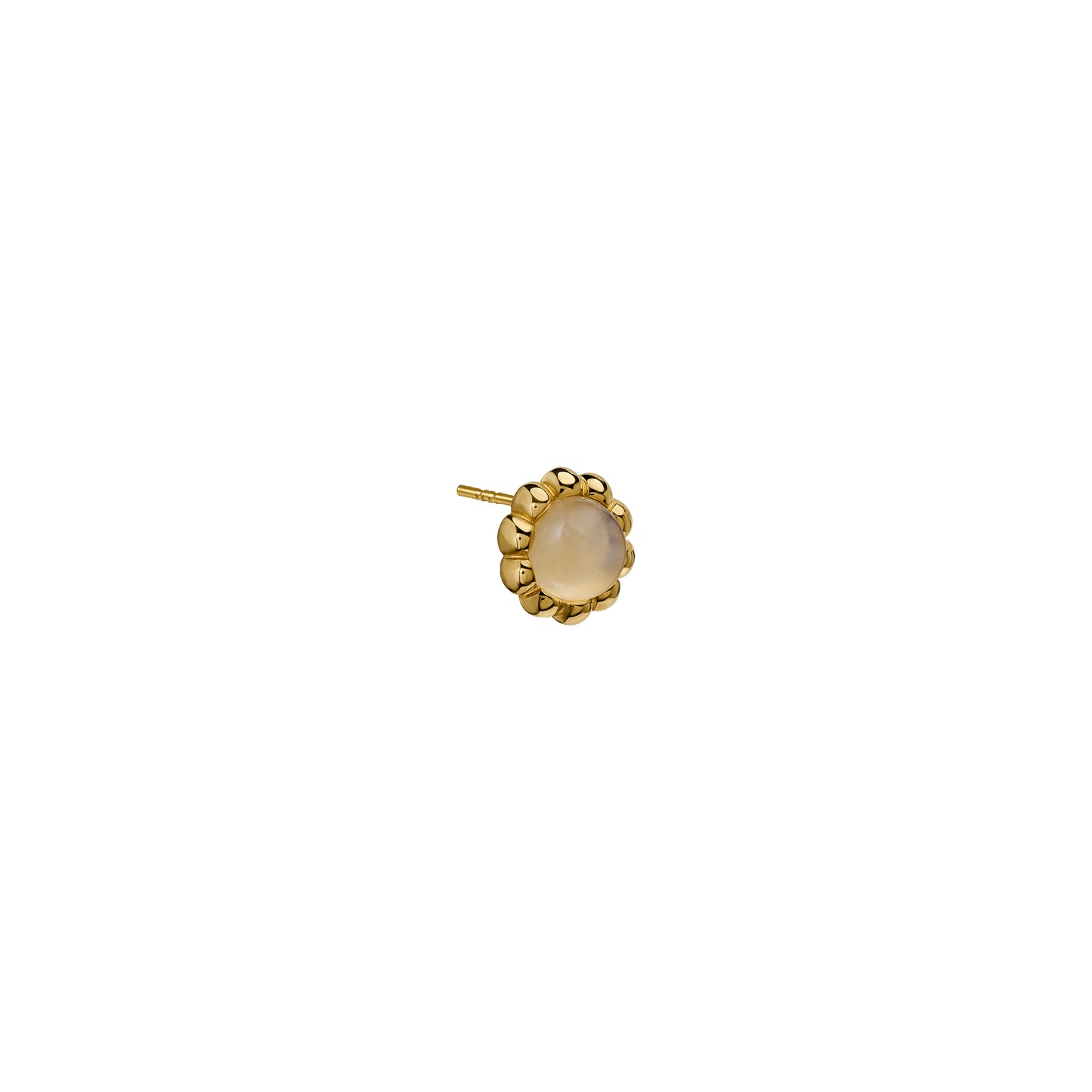 Kolczyki Flora Medium Gold z Kamieniem Moon