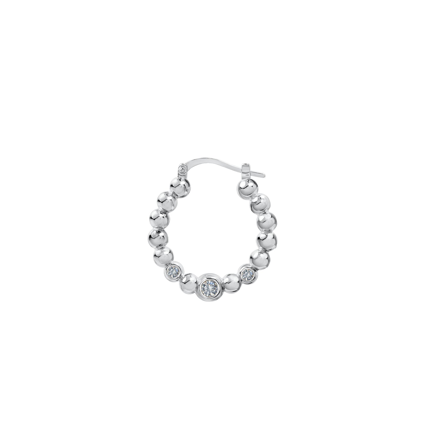 Kolczyki Kółka Dewdrop Silver
