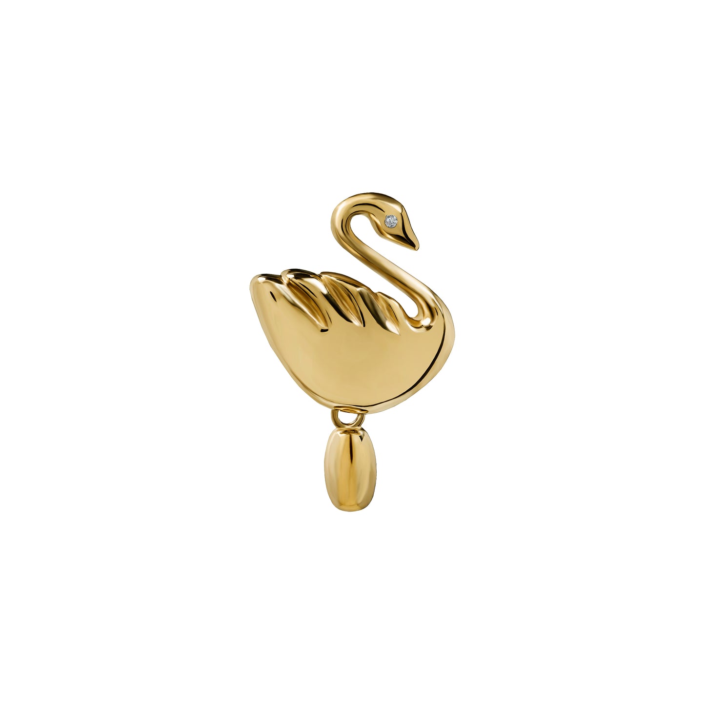 Kolczyki Swan Love Gold