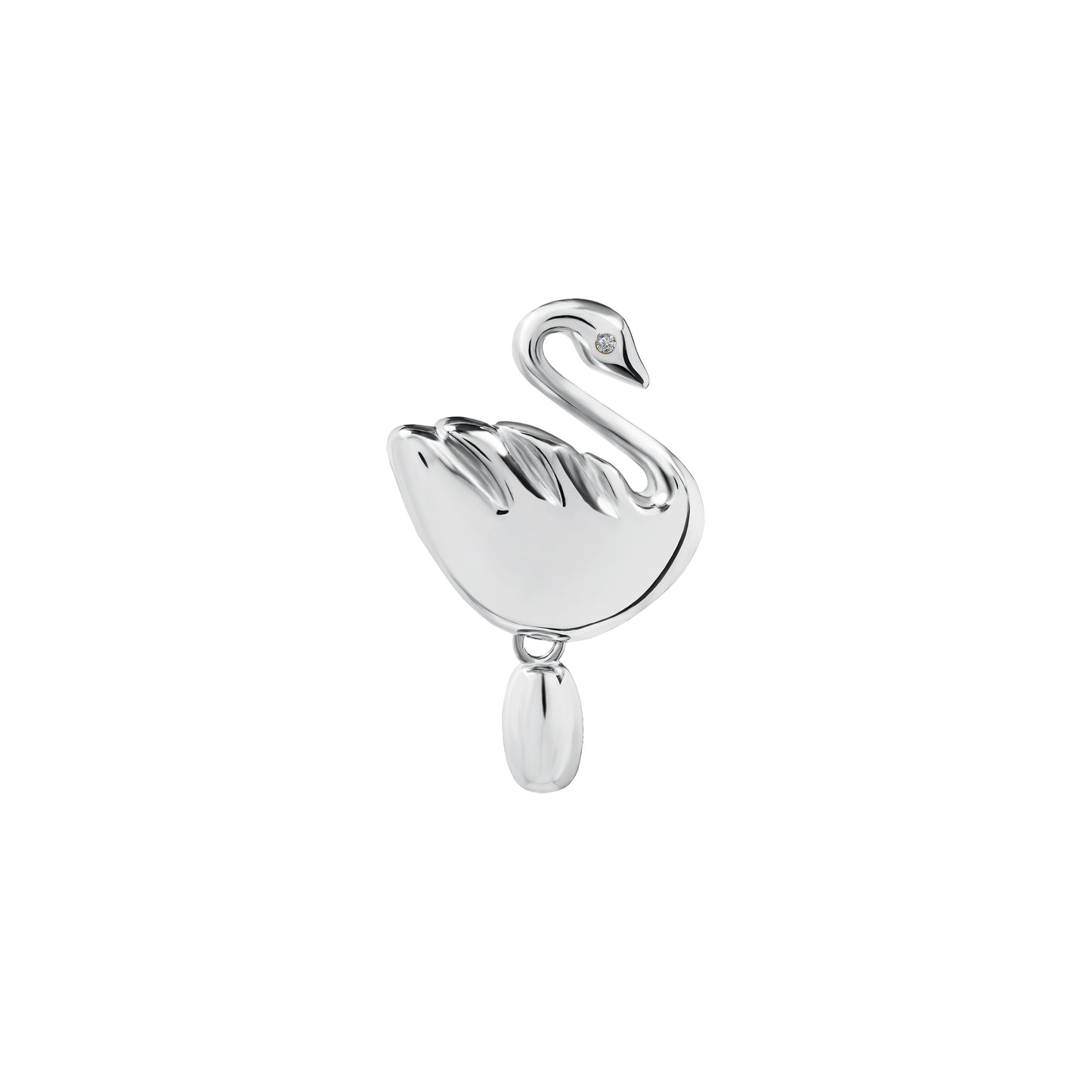 Kolczyki Swan Love Silver