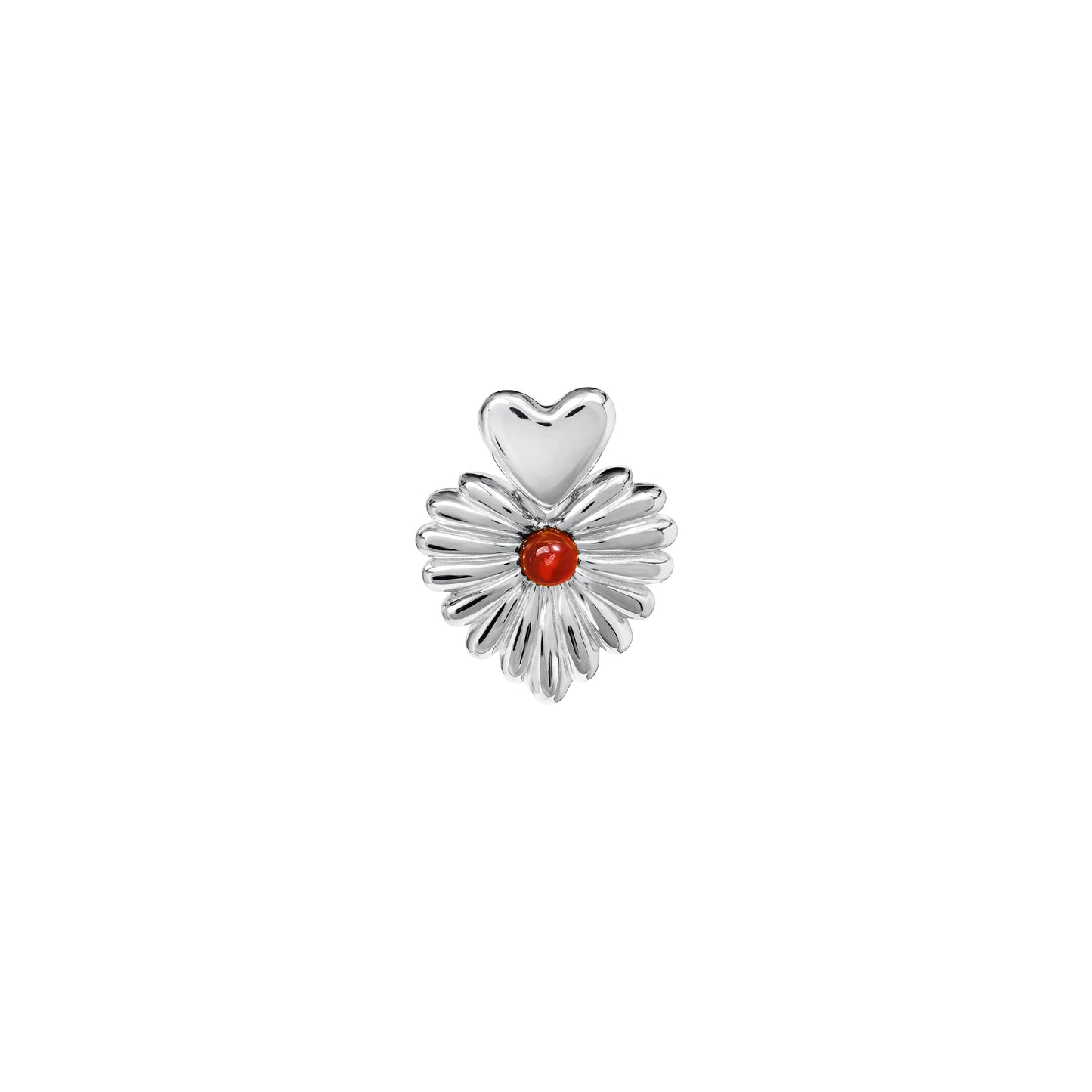 Kolczyki Valentin Maxi Silver z Kamieniem Red