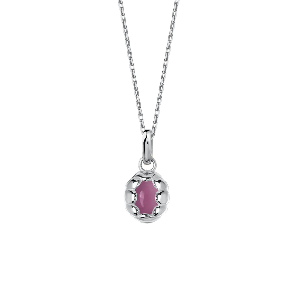 Naszyjnik Sirène Silver Z Kamieniem Pink