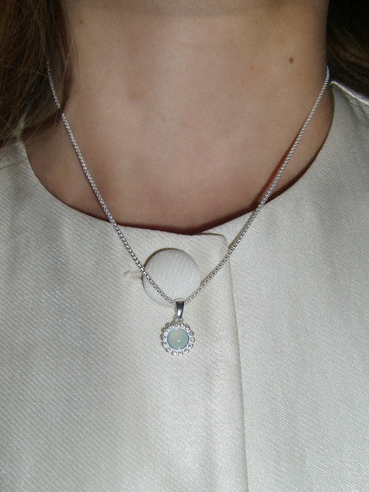 Naszyjnik Something Blue Silver Owal