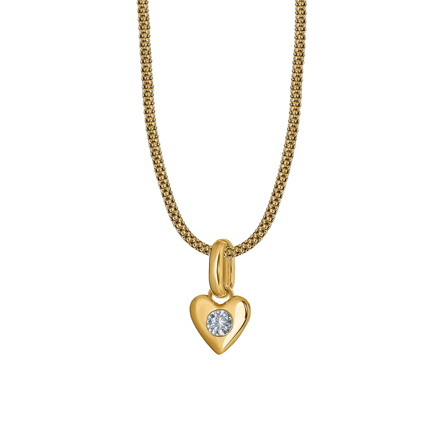 Naszyjnik Valentin Mini Gold Zirconia Owal