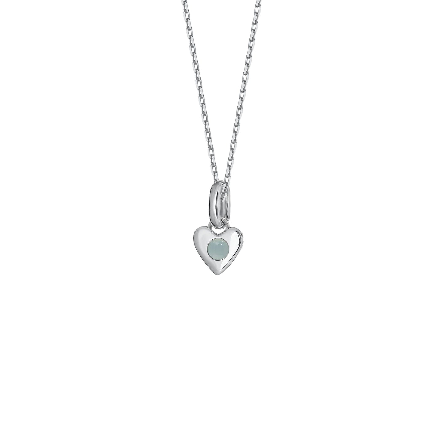 Naszyjnik Valentin Mini Silver z Kamieniem Aqua