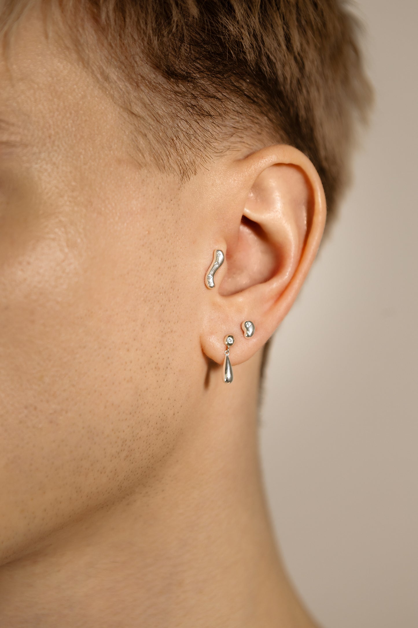 Kolczyk do piercingu Dew 4 Silver