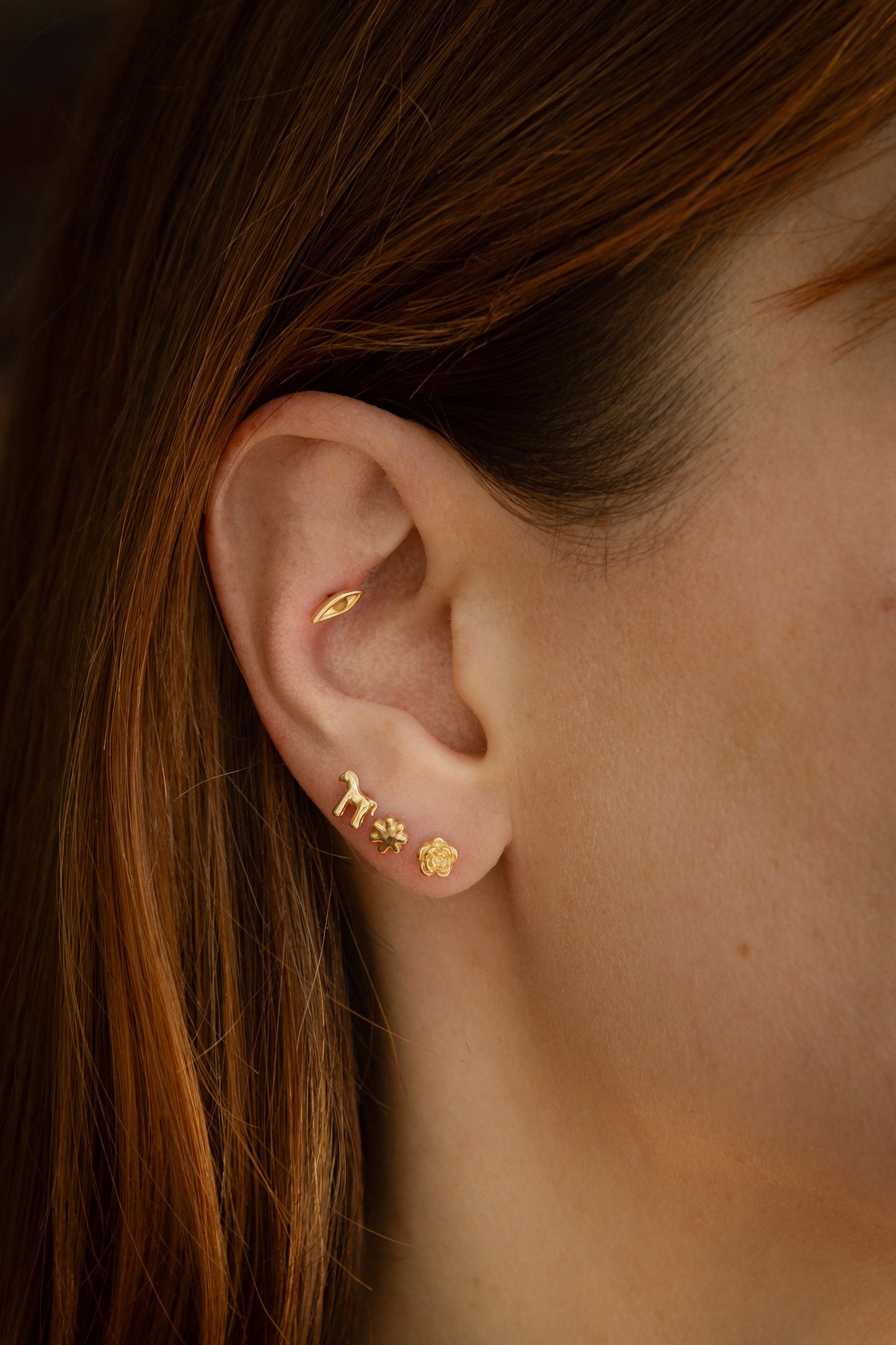 Kolczyk do piercingu Oko Gold