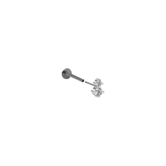 Kolczyk do piercingu Zirconia 2 Silver