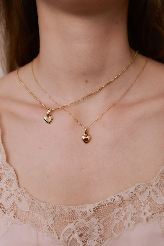 Naszyjnik Valentin Mini Gold z kamieniem Aqua Owal