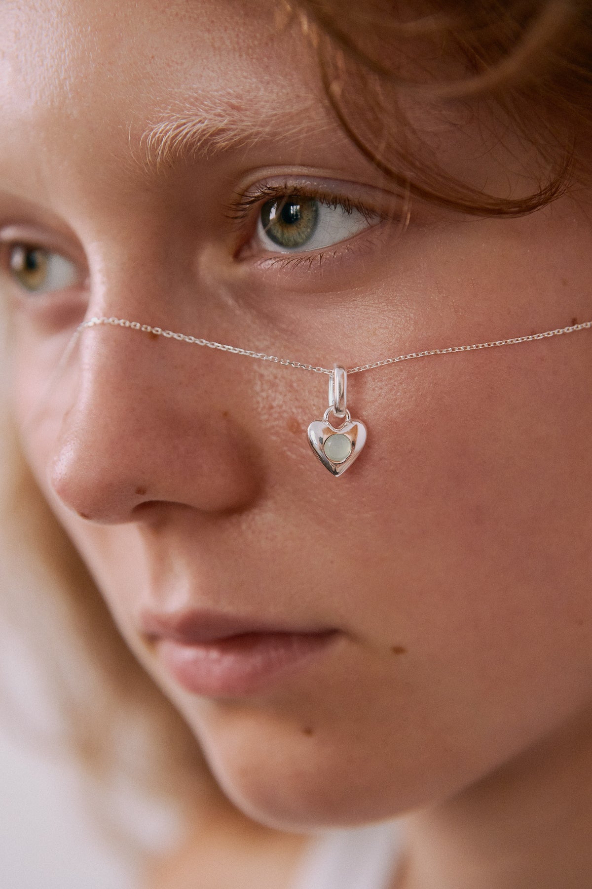 Naszyjnik Valentin Mini Silver z Kamieniem Aqua