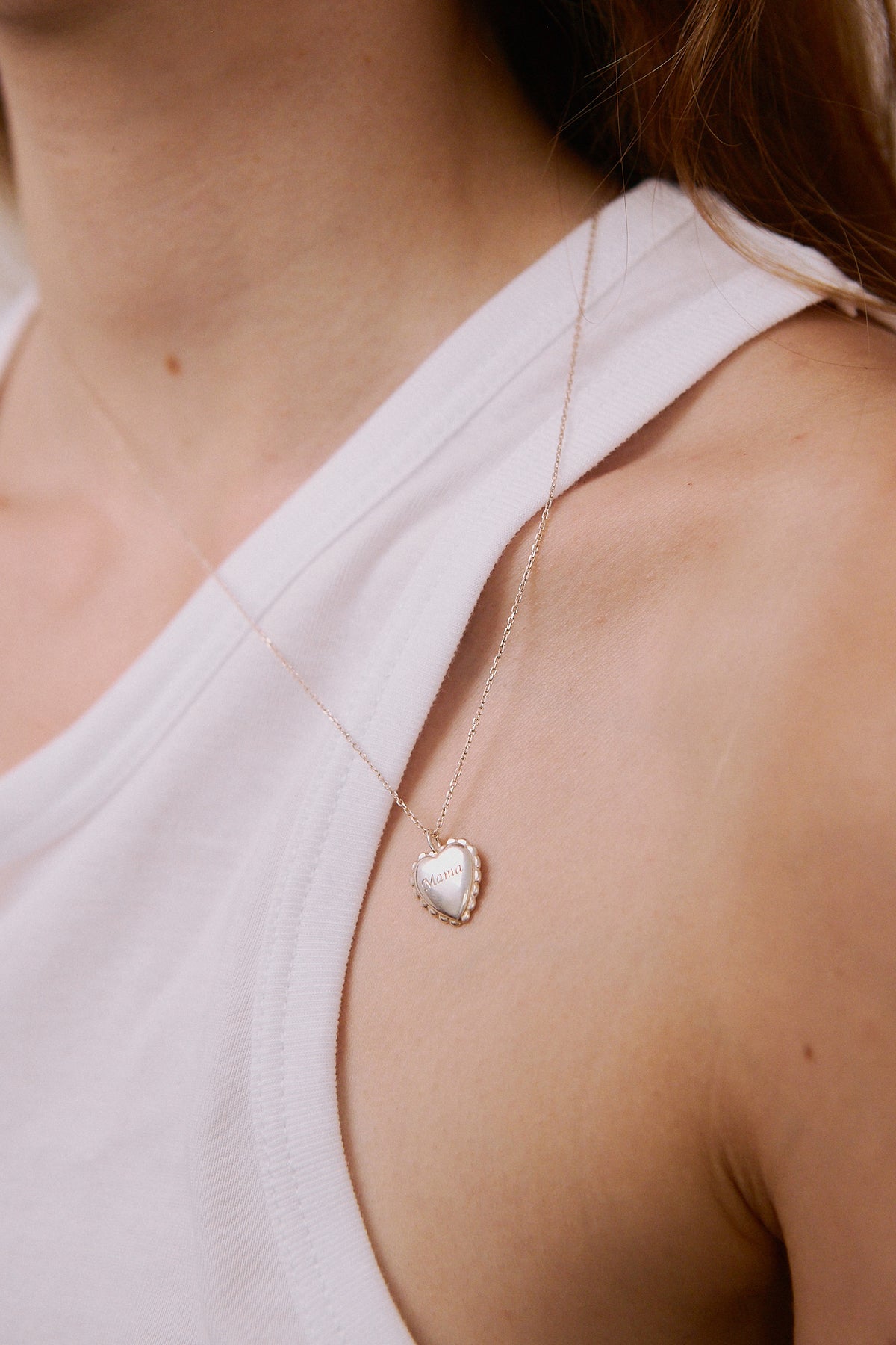 Naszyjnik Vintage Heart Mini Silver z Grawerem