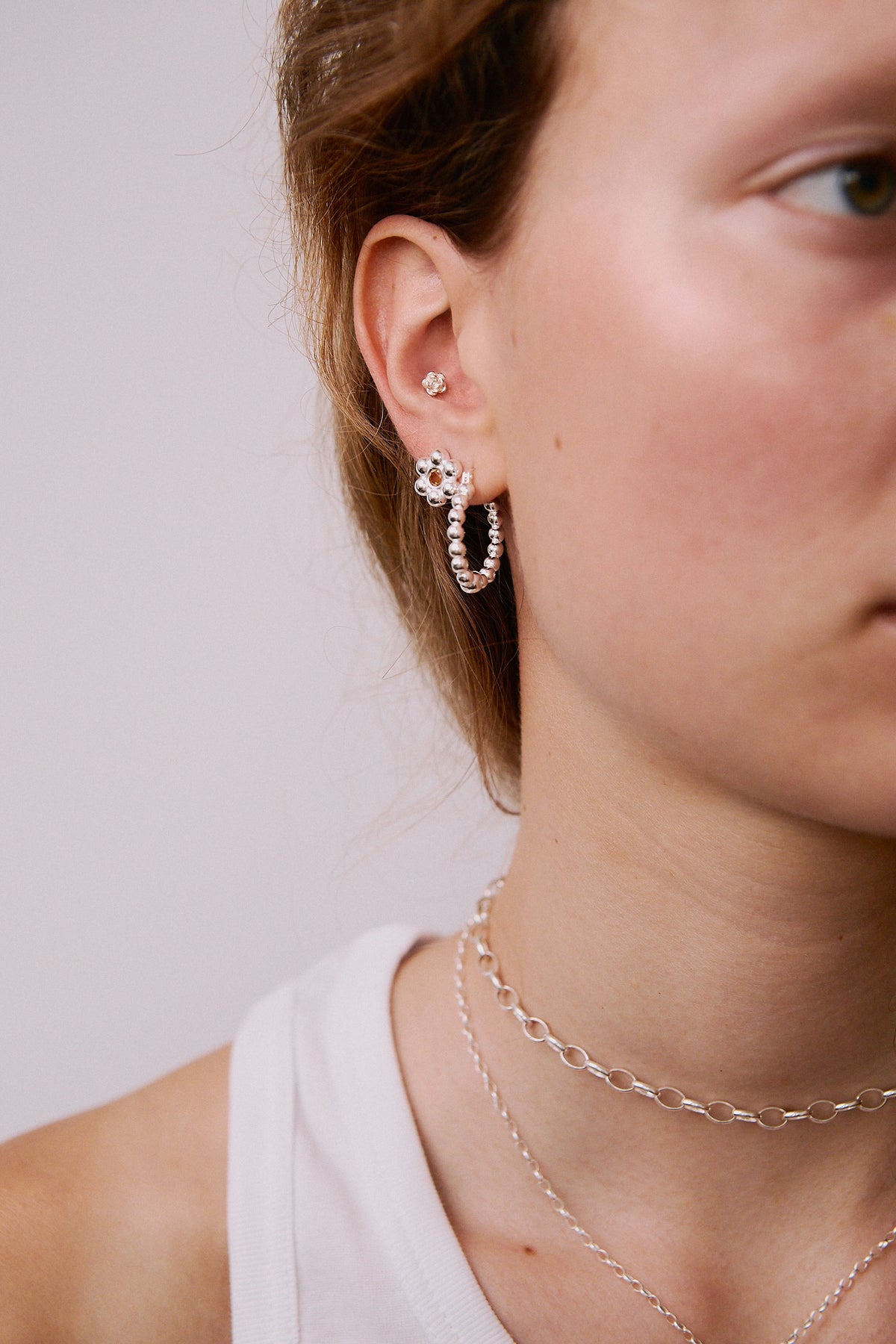Kolczyk do piercingu Rose Silver