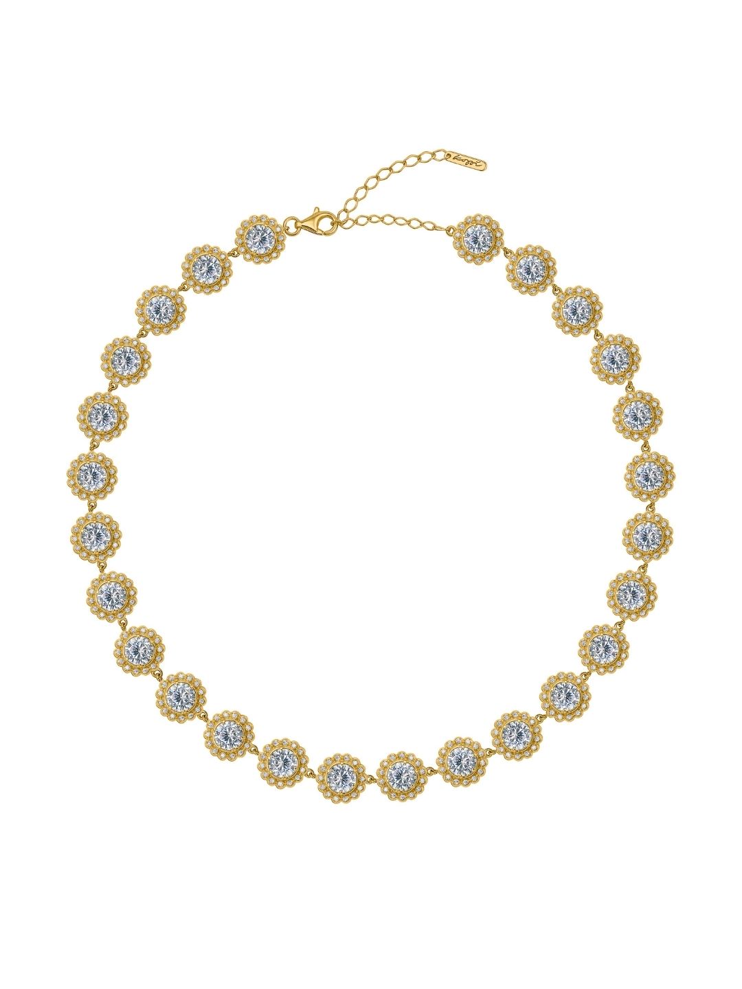 Choker Marquise Gold Zirconia