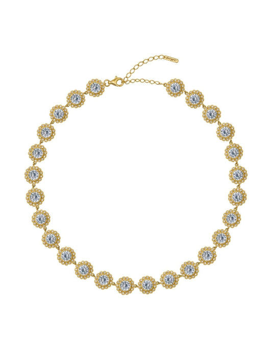 Choker Marquise Gold Zirconia