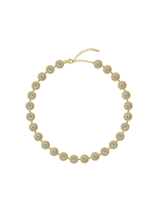 Choker Marquise Gold Zirconia