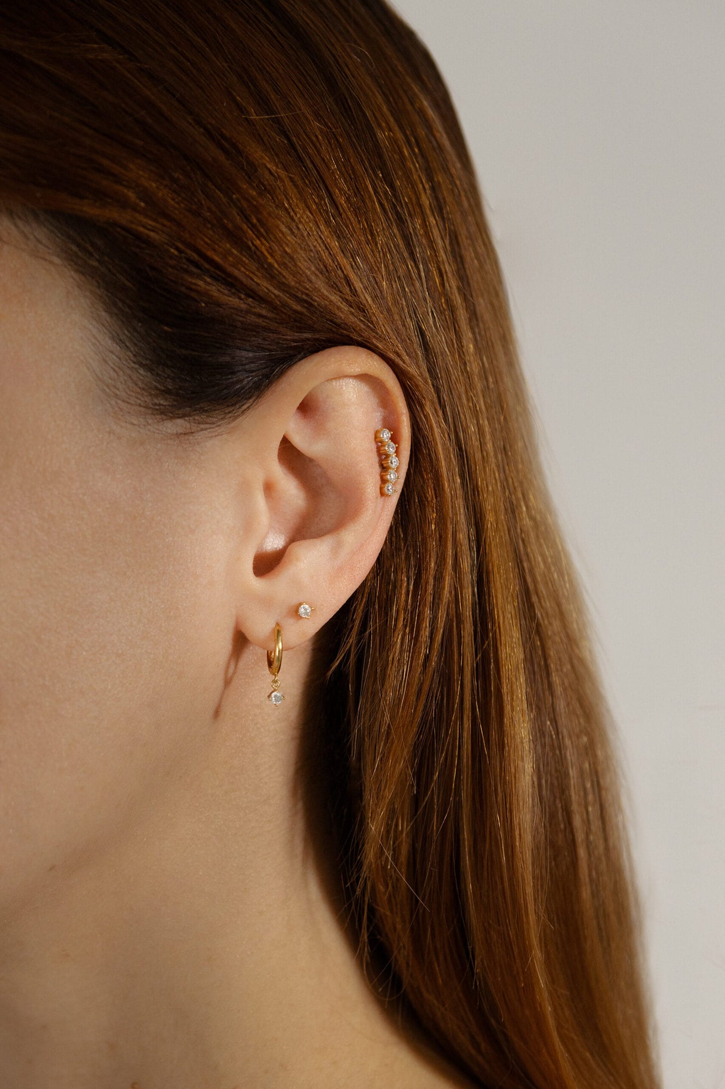 Kolczyk do piercingu Zirconia 1 Gold