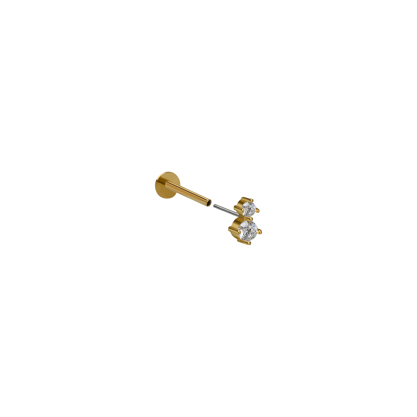 Kolczyk do piercingu Zirconia 2 Gold
