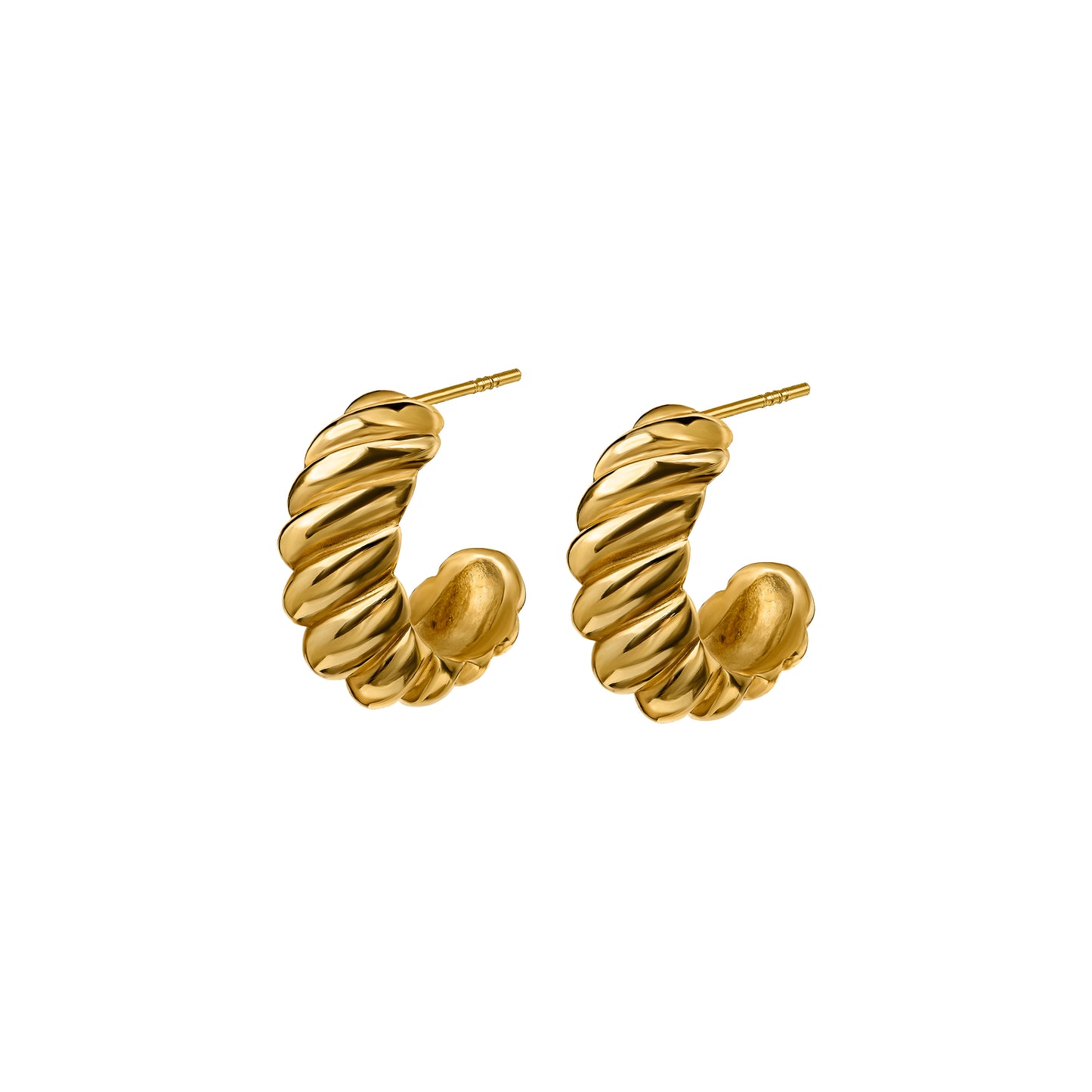 Kolczyki Flora Hoops Medium Gold