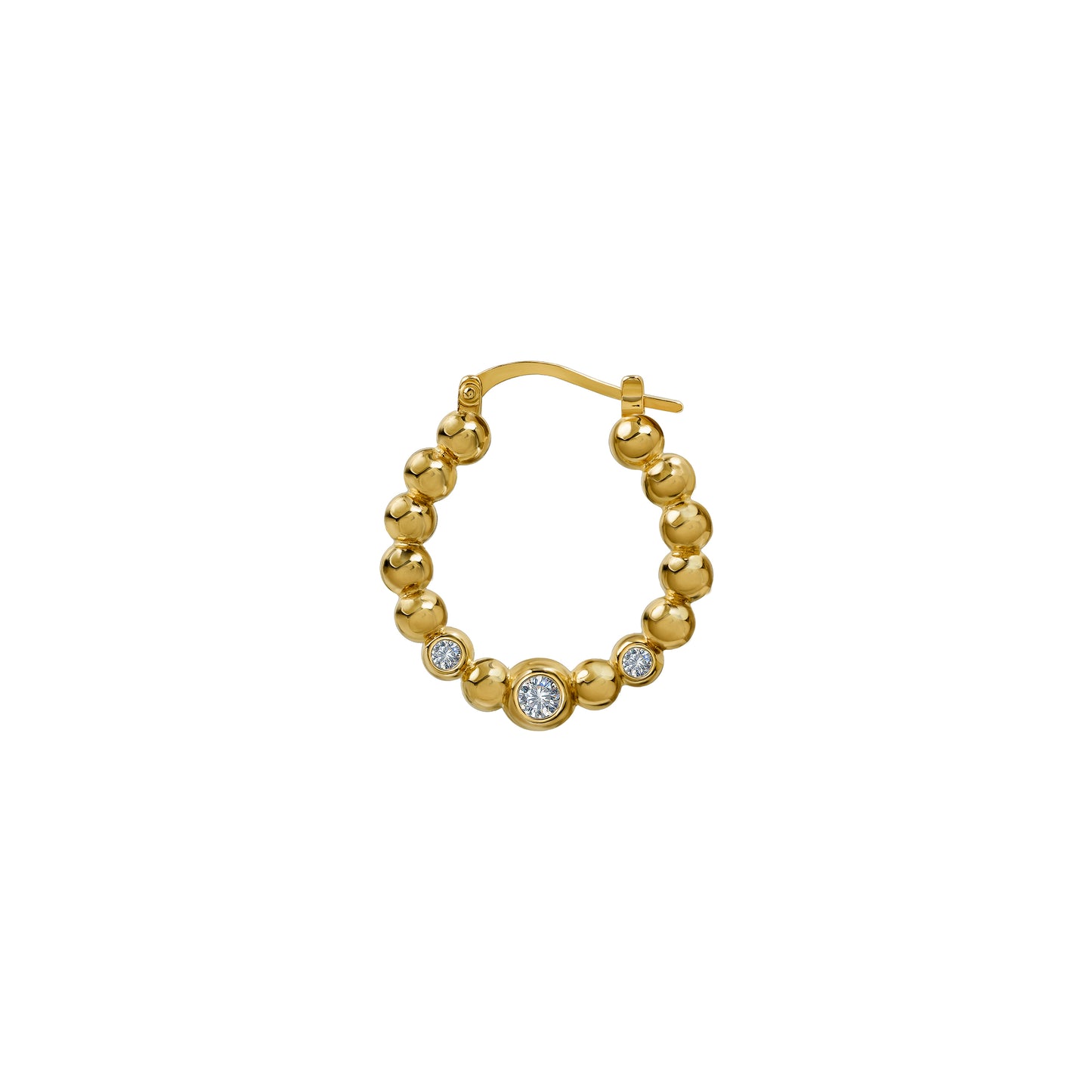 Kolczyki Kółka Dewdrop Gold