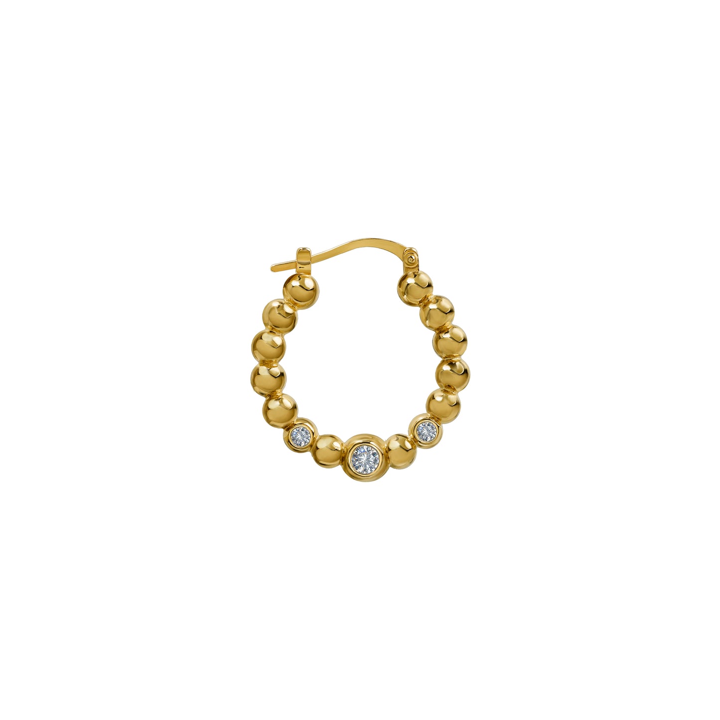 Kolczyki Kółka Dewdrop Gold