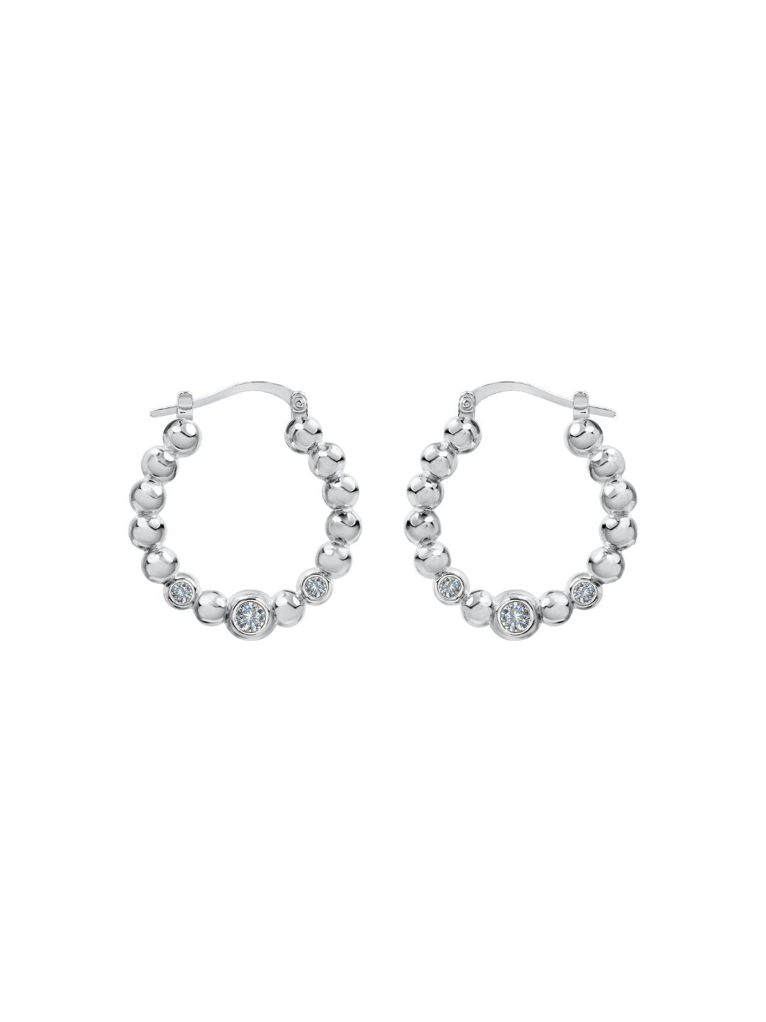 Kolczyki Kółka Dewdrop Silver