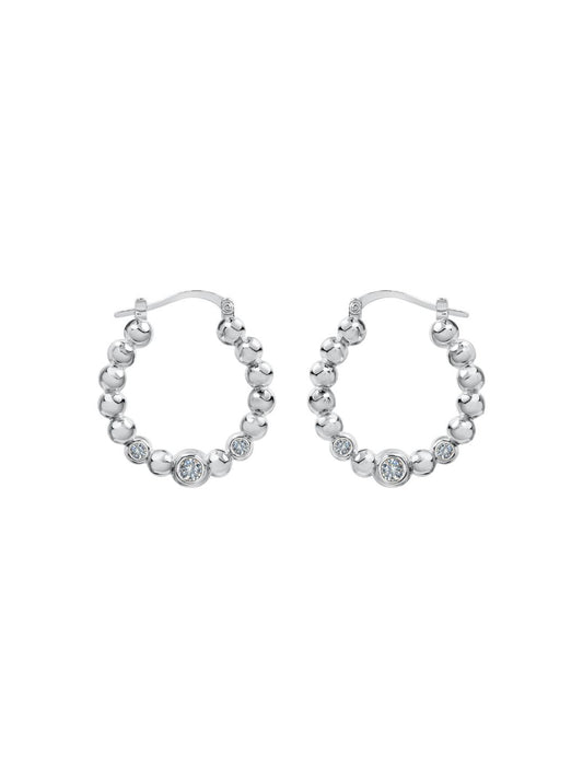 Kolczyki Kółka Dewdrop Silver