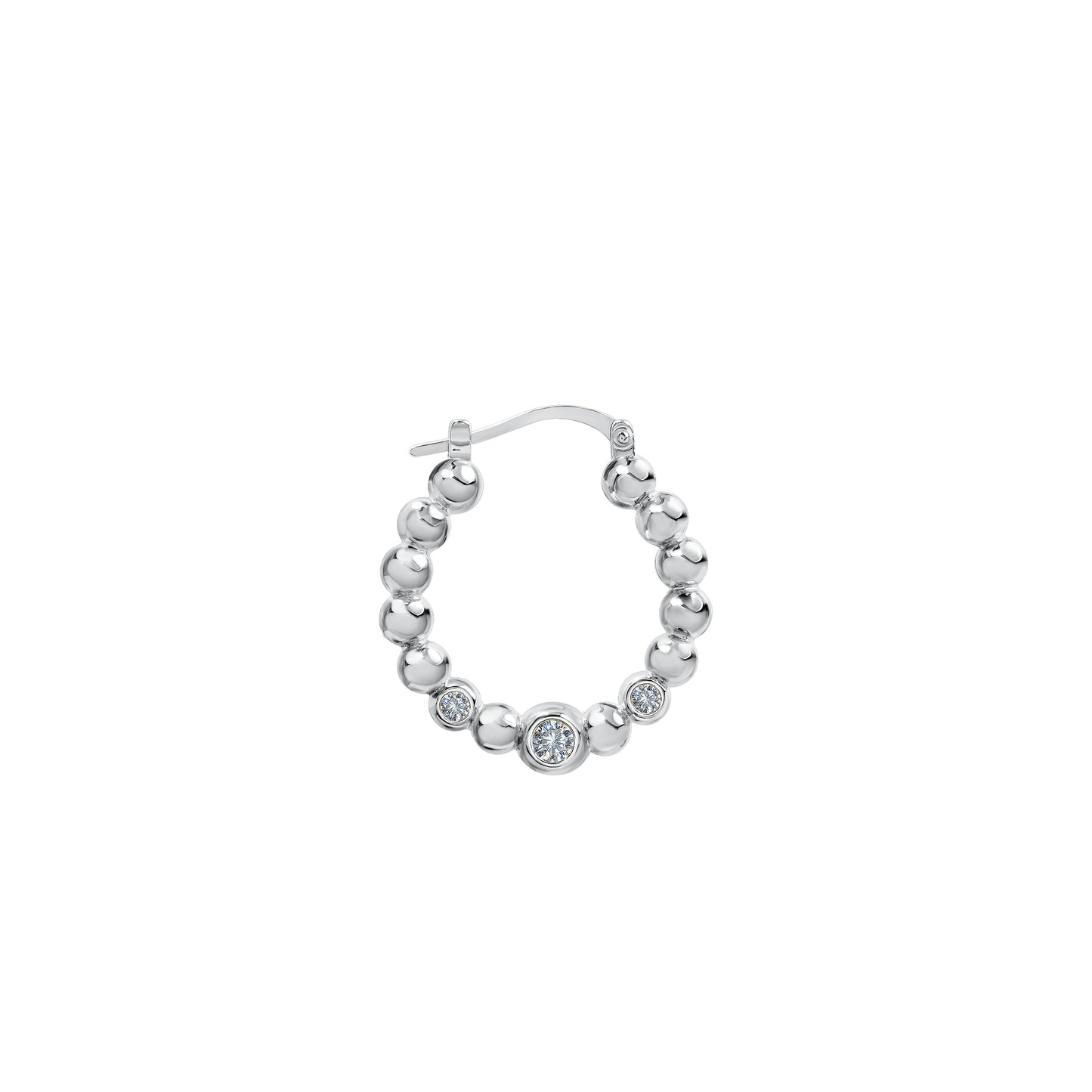 Kolczyki Kółka Dewdrop Silver