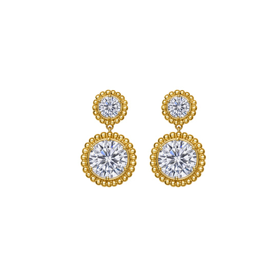 Kolczyki Marquise Maxi Gold Zirconia