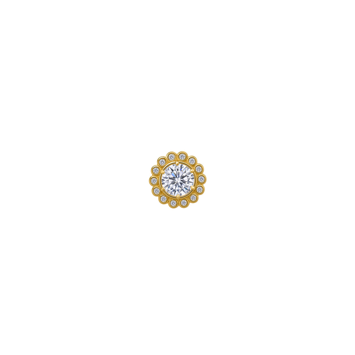 Kolczyki Marquise Medium Gold Zirconia