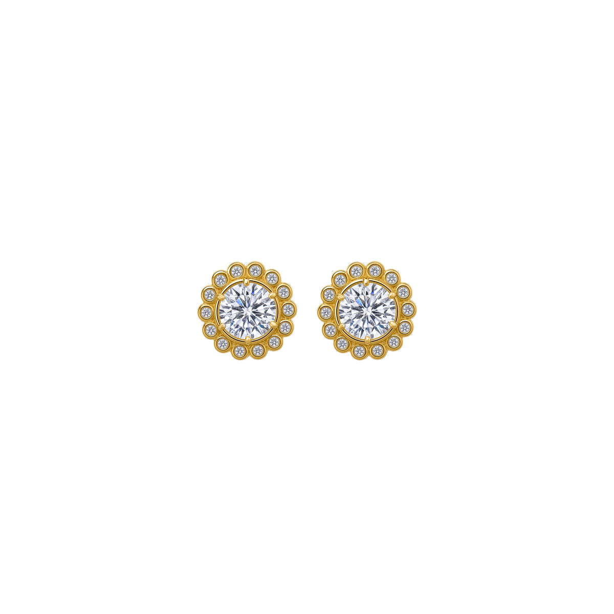 Kolczyki Marquise Medium Gold Zirconia
