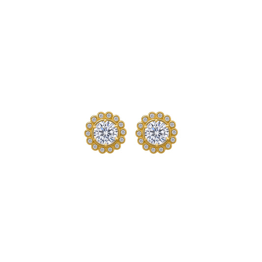 Kolczyki Marquise Medium Gold Zirconia