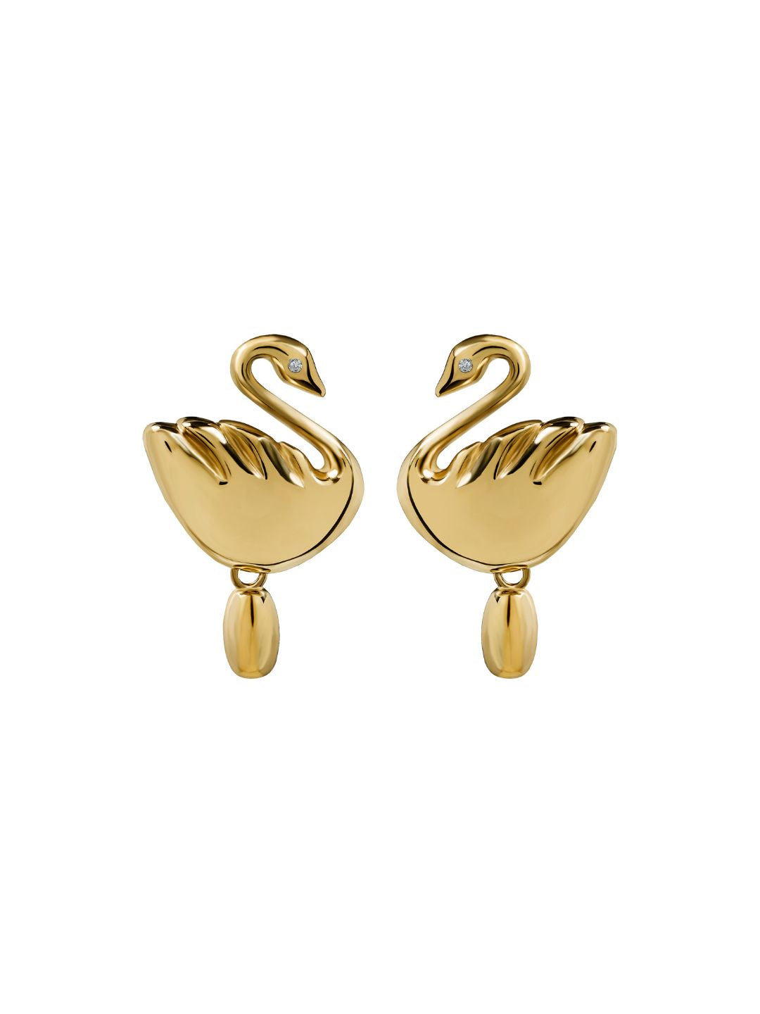 Kolczyki Swan Love Gold