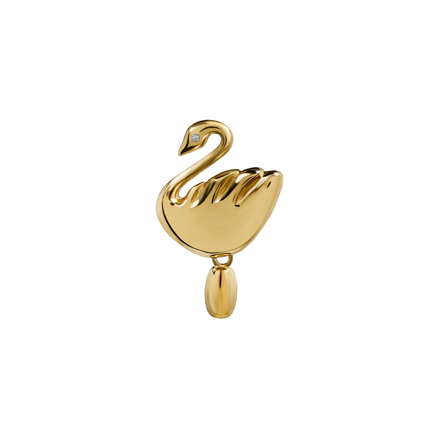 Kolczyki Swan Love Gold