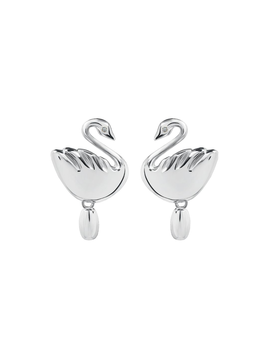 Kolczyki Swan Love Silver