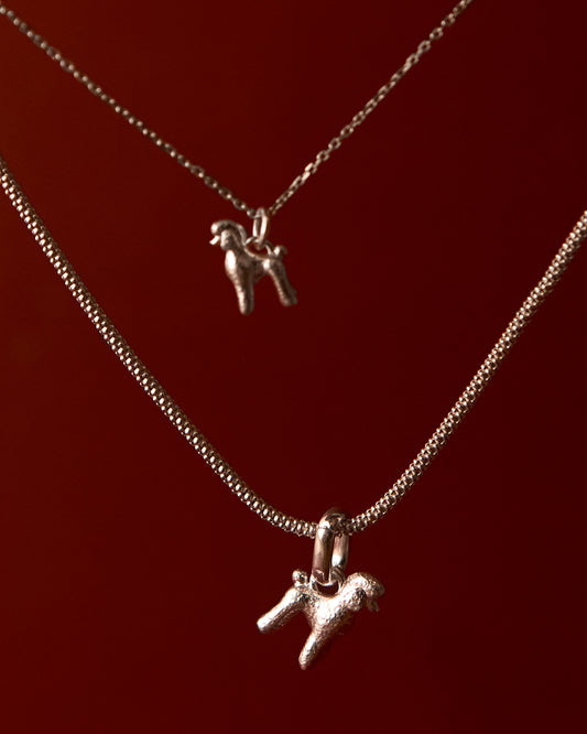 Naszyjnik Dog Medium Silver Owal
