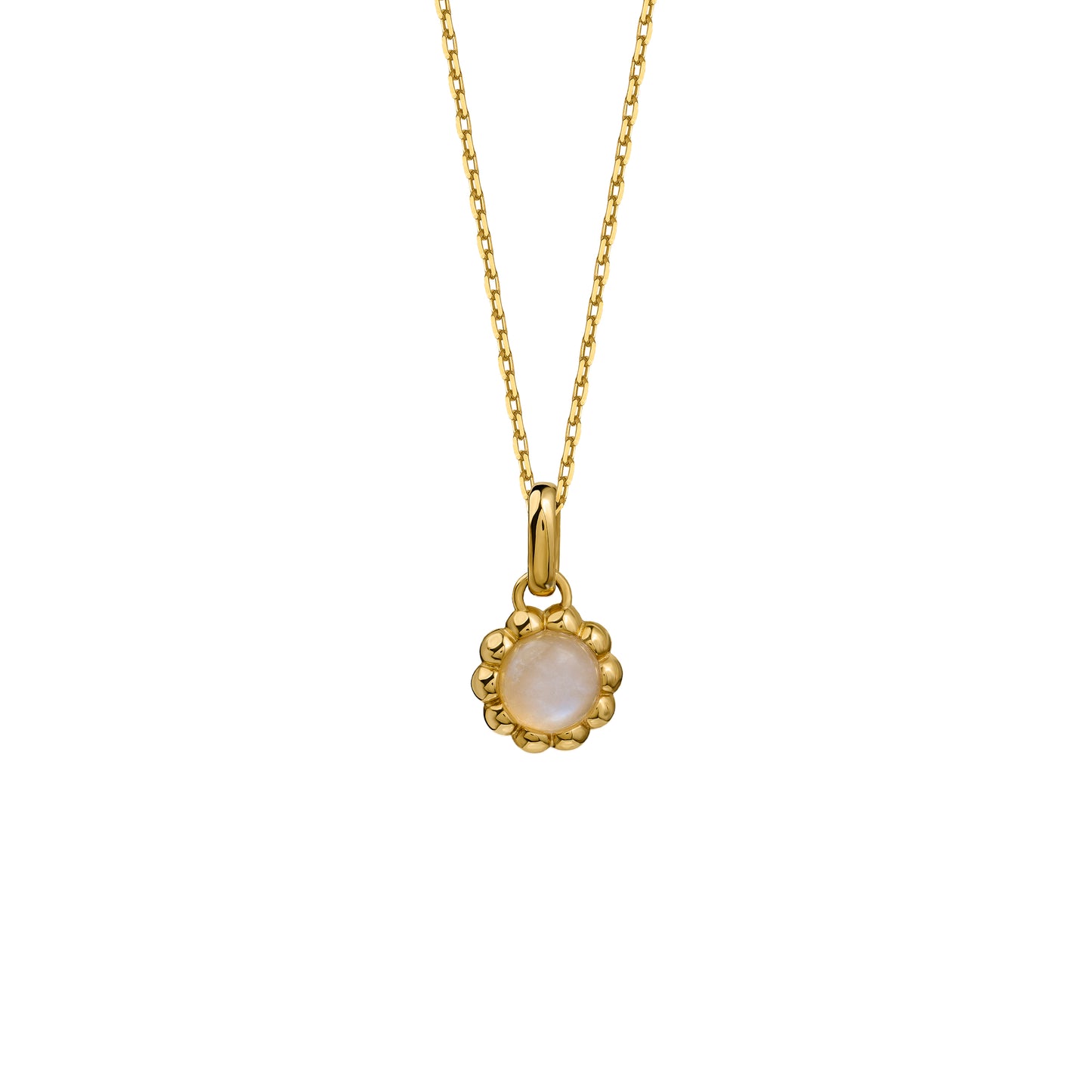 Naszyjnik Flora Gold z Kamieniem Moon
