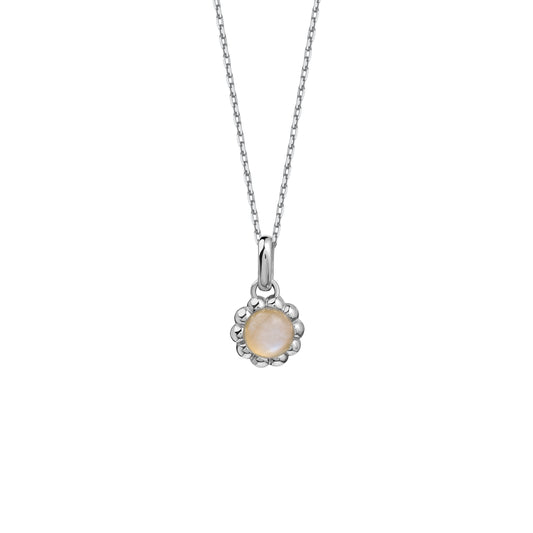 Naszyjnik Flora Silver z Kamieniem Moon