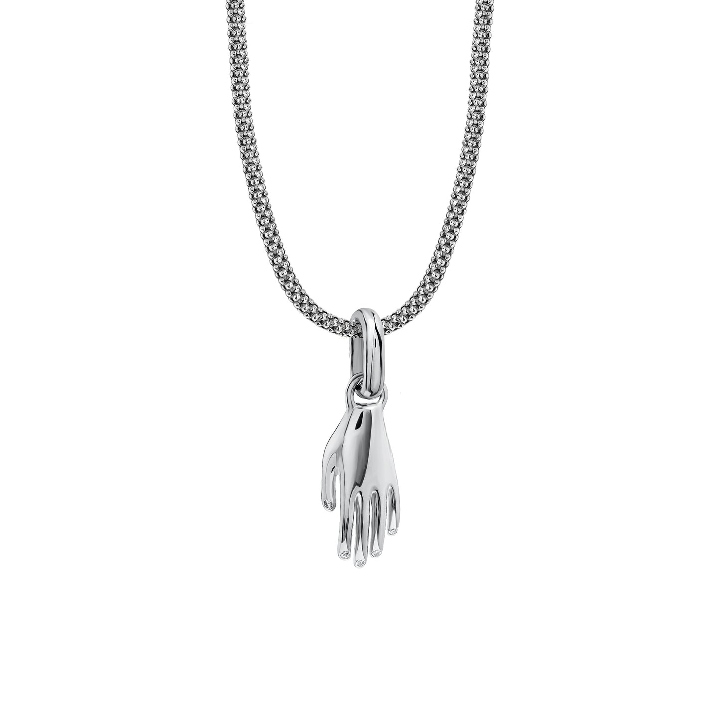 Naszyjnik Hand Silver Owal