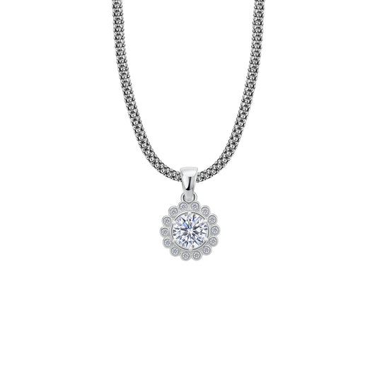 Naszyjnik Marquise Silver Zirconia Owal