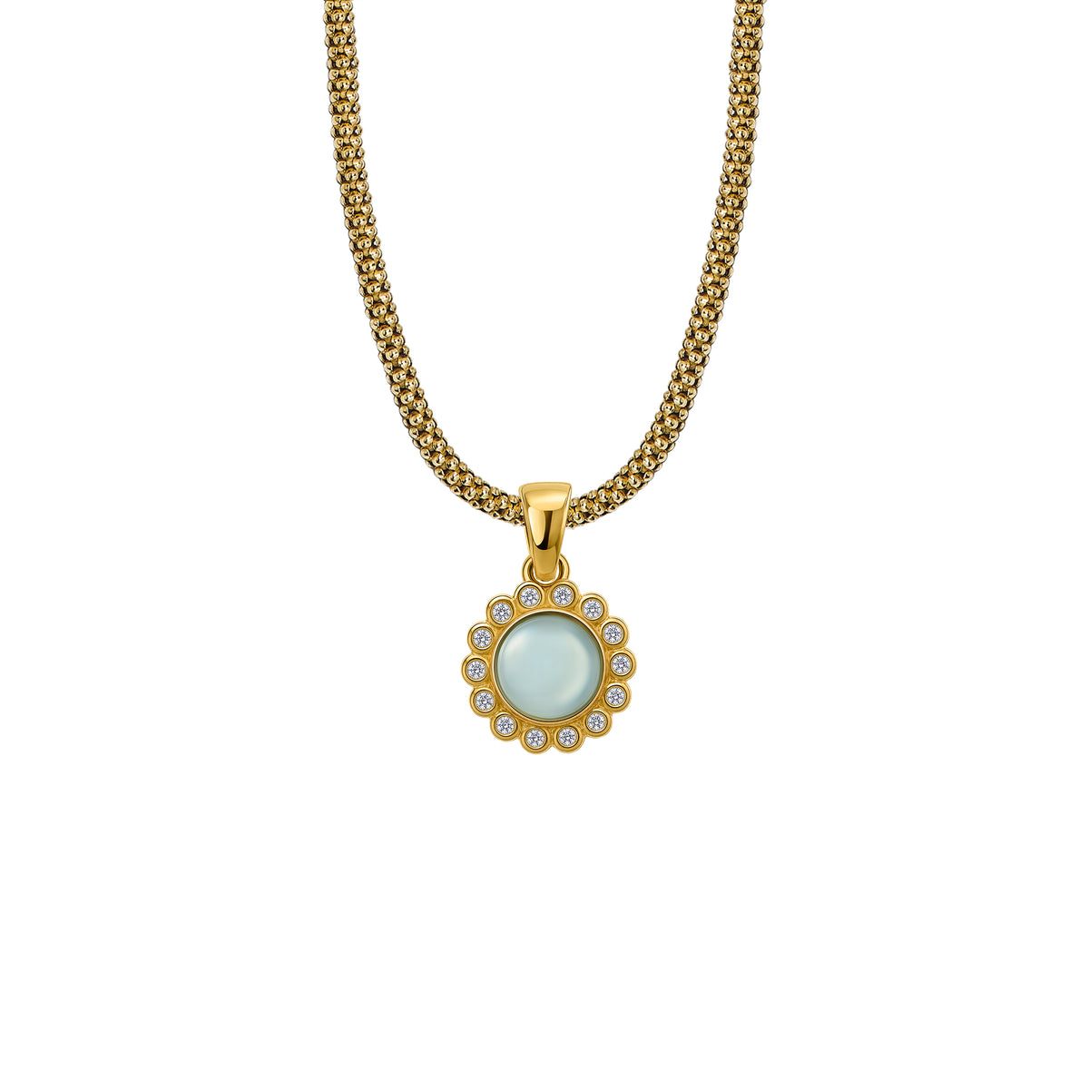 Naszyjnik Something Blue Gold Owal