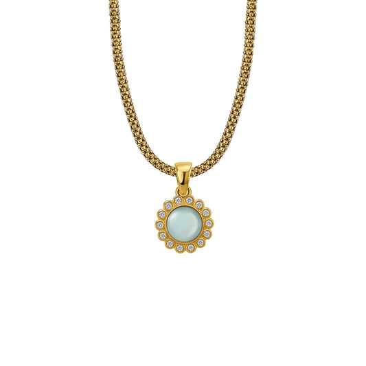 Naszyjnik Something Blue Gold Owal