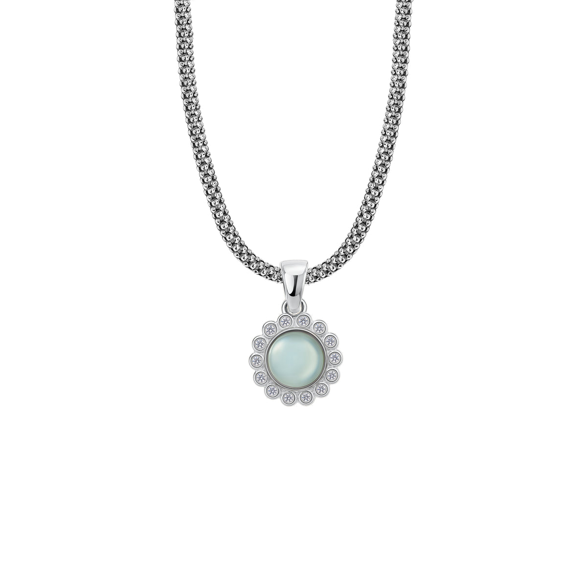 Naszyjnik Something Blue Silver Owal
