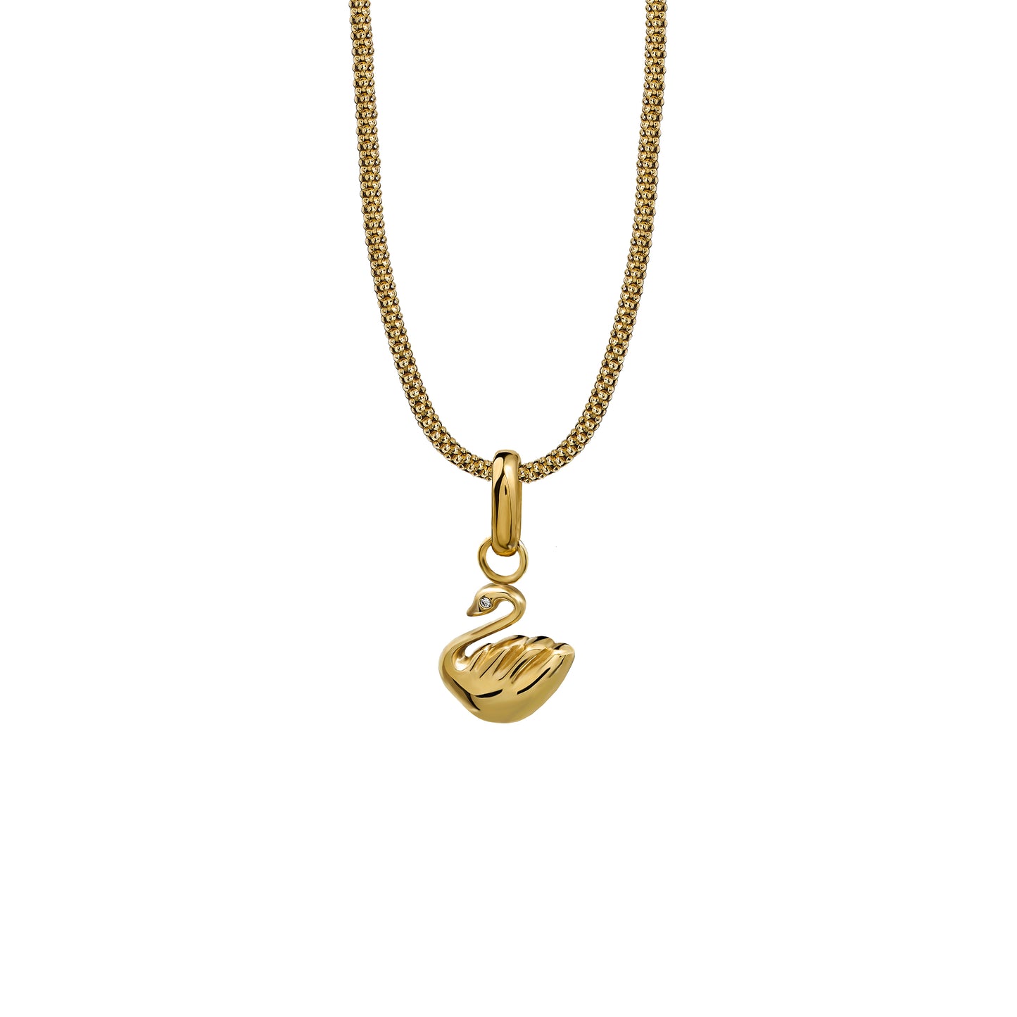Naszyjnik Swan Medium Gold Owal