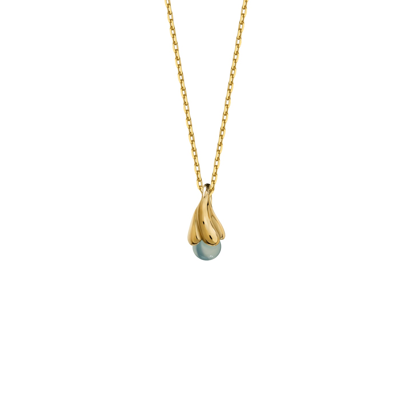 Naszyjnik Tinker Bell Gold z kamieniem Aqua