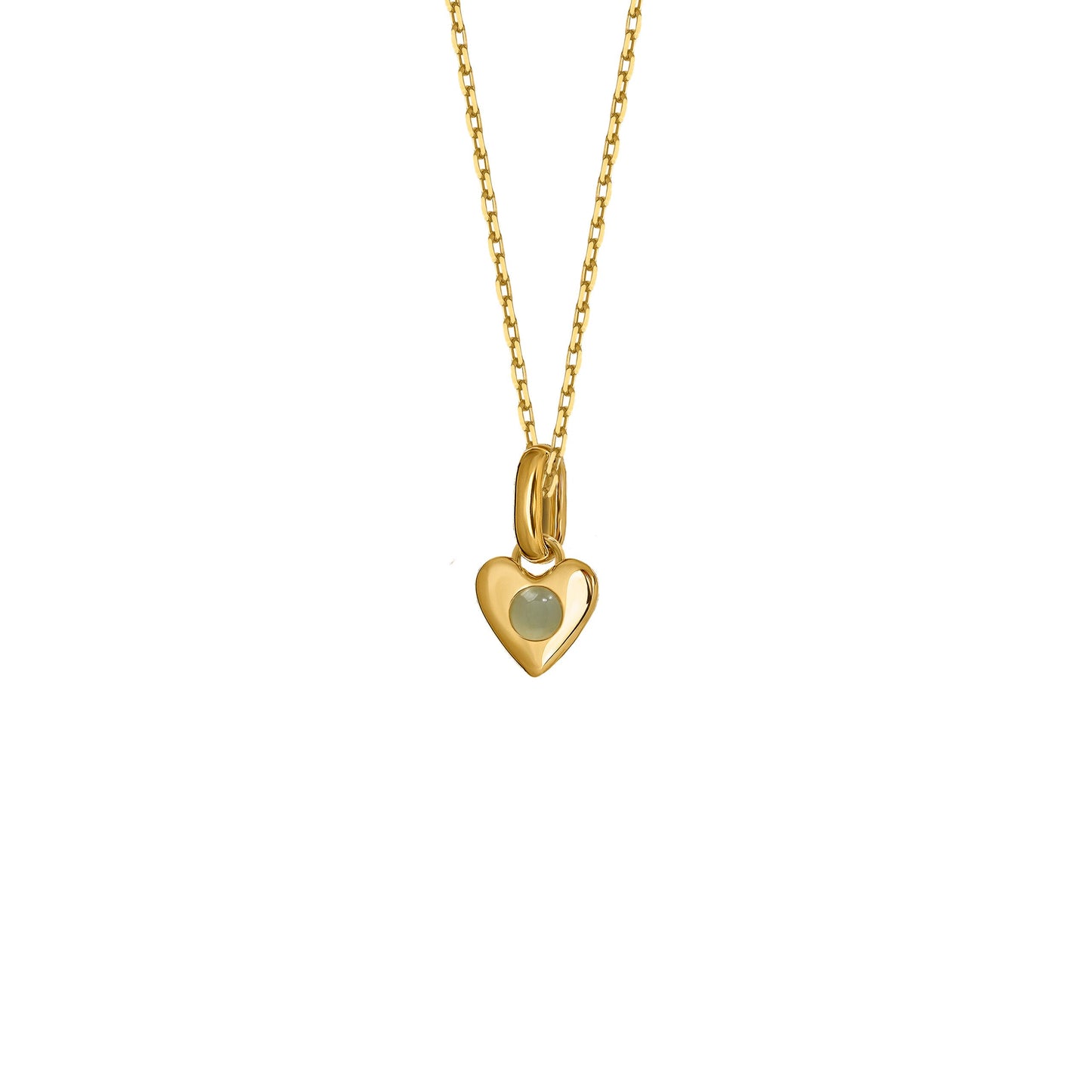 Naszyjnik Valentin Mini Gold z Kamieniem Aqua
