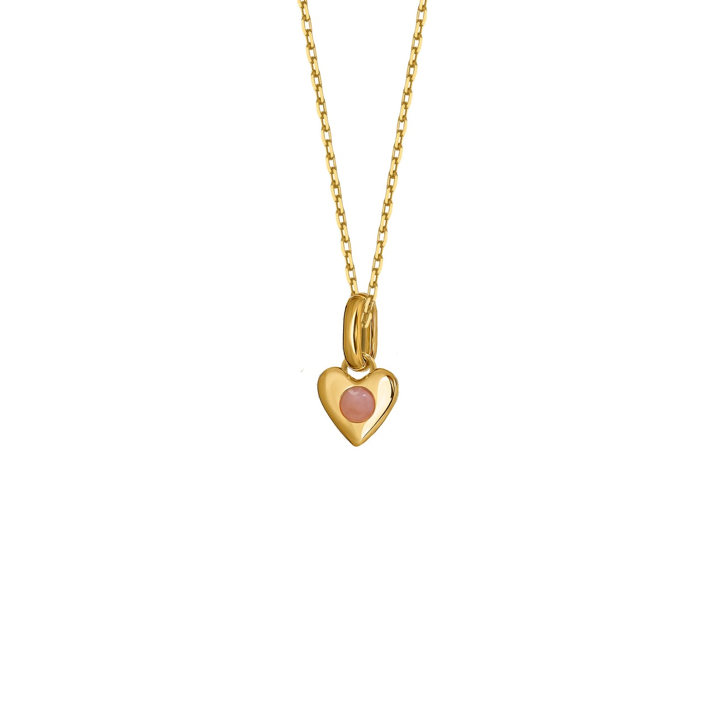 Naszyjnik Valentin Mini Gold z kamieniem Baby Pink
